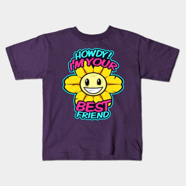 Friendly Flowey Kids T-Shirt by Archanor